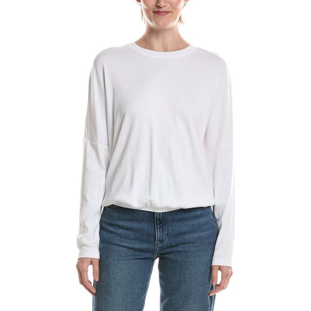 Michael Stars Womens Kaley Crewneck T-Shirt, White